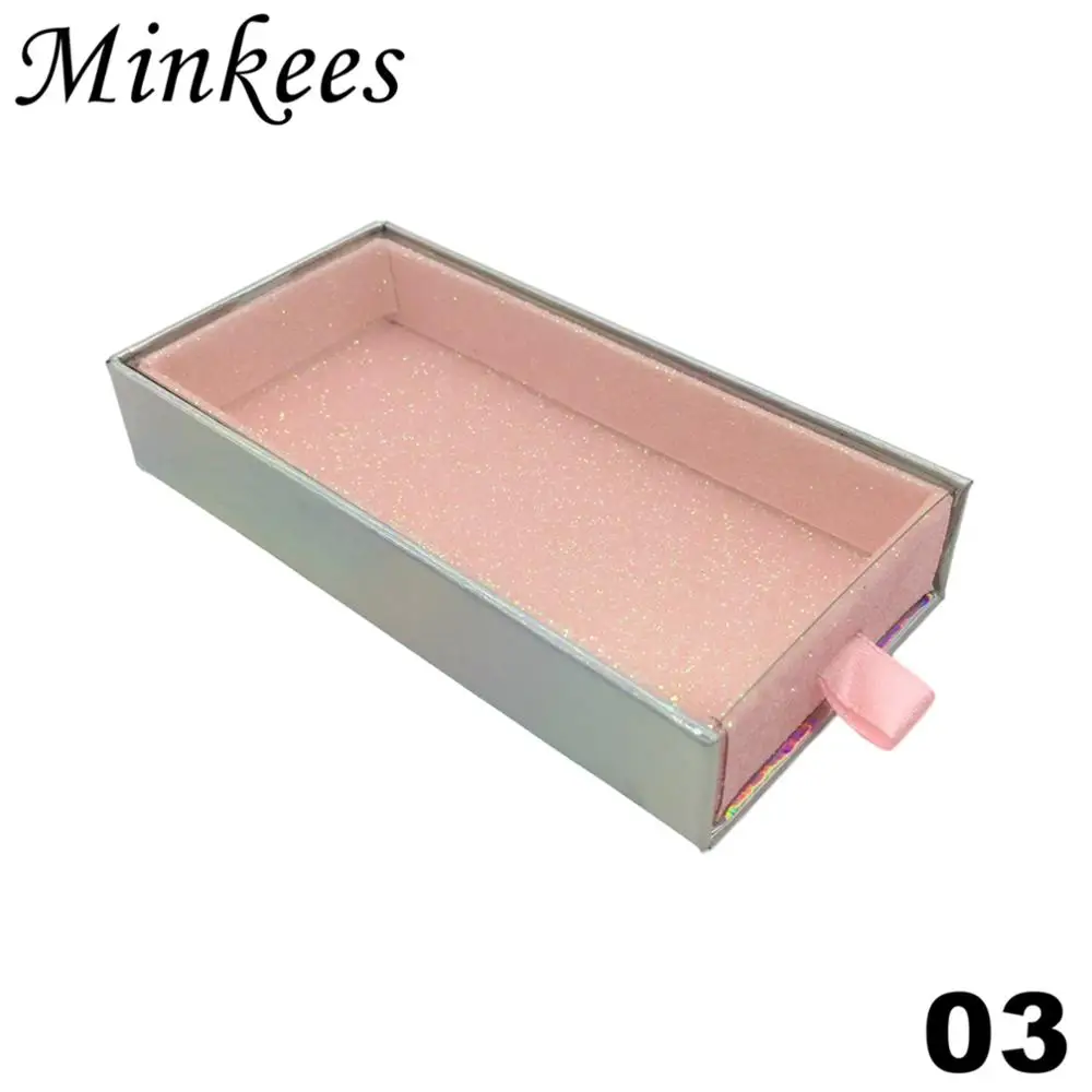 

Packaging Wholesale PVC Glitter Mink Eyelashes Package Box 10/50/100pcs Customized Empty Holographic Laser Gift Case Bulk