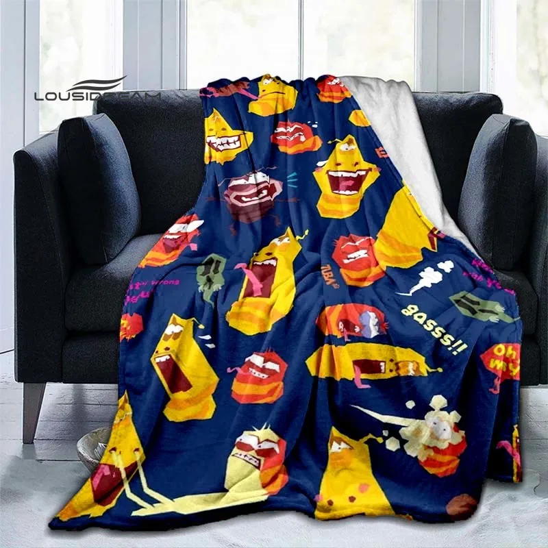Мультяшное одеяло LARVA модное милое детское фланелевое мягкое 3D покрывало диван