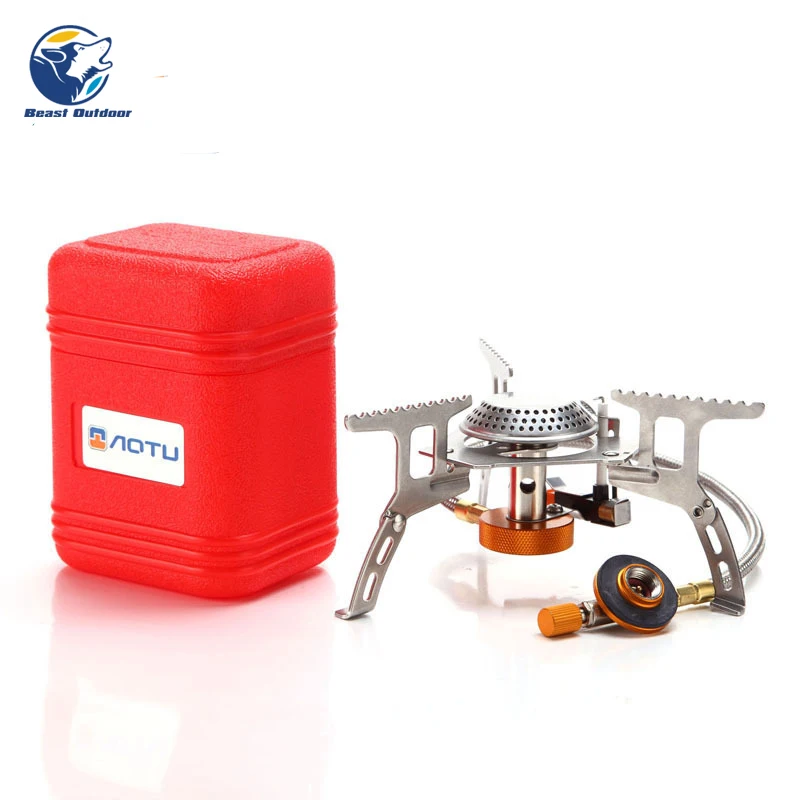Туристическая газовая плита с защитой от ветра Туристическое оборудование для