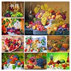 Набор для алмазной вышивки сделай сам, картина из квадратныхкруглых страз 5D, с изображением фруктов, натюрморта, мозаика, Подарочный Декор