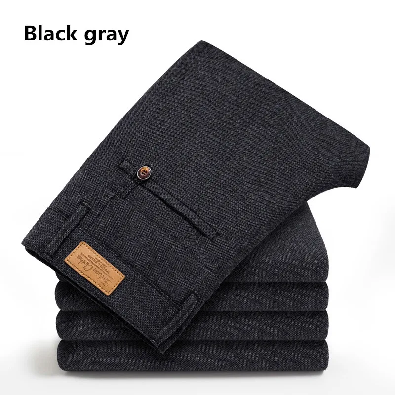 

2019 New Fashion Boutique Solid Color Official Social Business Mens Casual Pants / High-end Brand Male Slim Casual Trousers