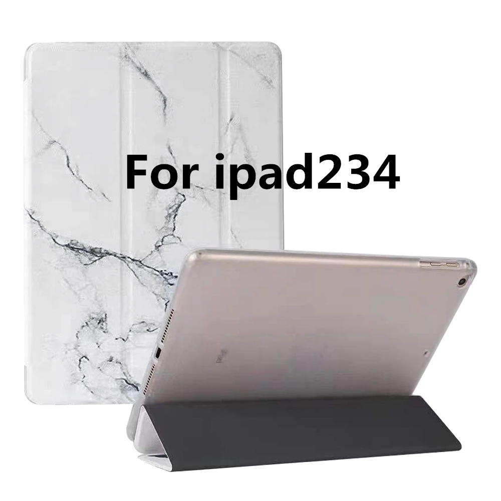 F ipad234 Для iPad 9,7 ТПУ чехол мрамор из кожи с натуральным лицевым покрытием смарт-крышка для iPad 5/6 Air 2 Mini 1/2/3, iPad 2/3/4 Pro 10,5 мини 4/5 чехол - Цвет: F ipad234