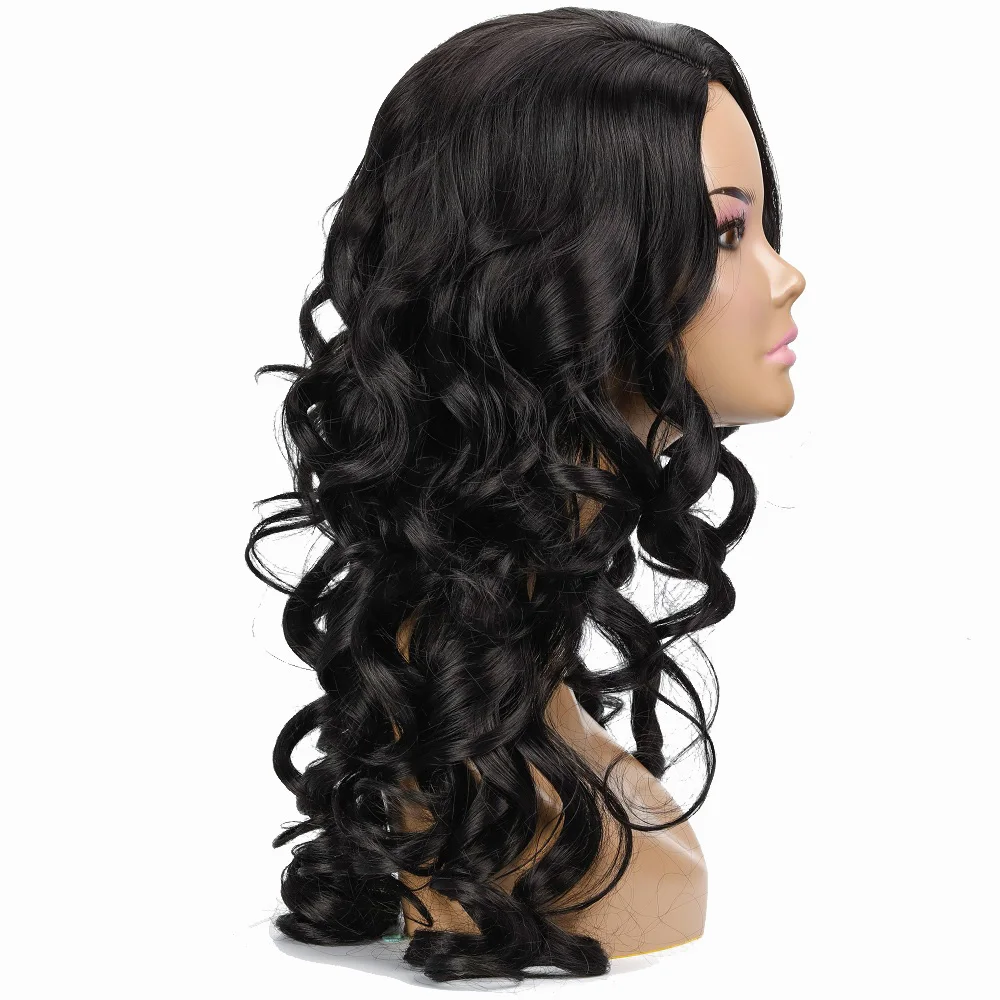 Длинные волнистые парики синтетические волосы для черных женщин