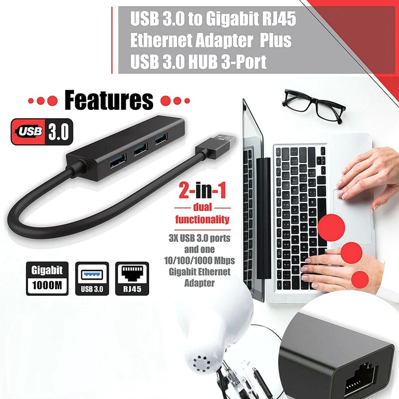 USB 3 0 Gigabit Ethernet Lan RJ45 1000 Мбит/с сетевой адаптер порта концентратор для Mac PC|Сетевые