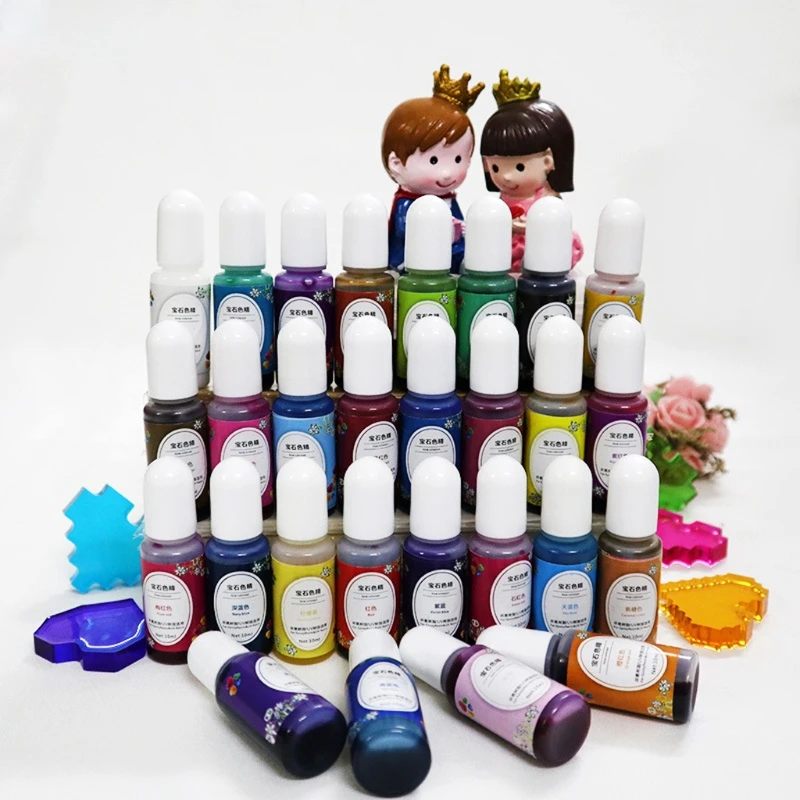 

28 Transparent Colorant UV Resin Pigment Concentrated Epoxy Resin Liquid Dye Kit