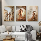 Абстрактная романтическая картина для женщин и мужчин, 3 предмета, холст для танцев, картина, печатный плакат, Скандинавская Современная Настенная картина для декора гостиной