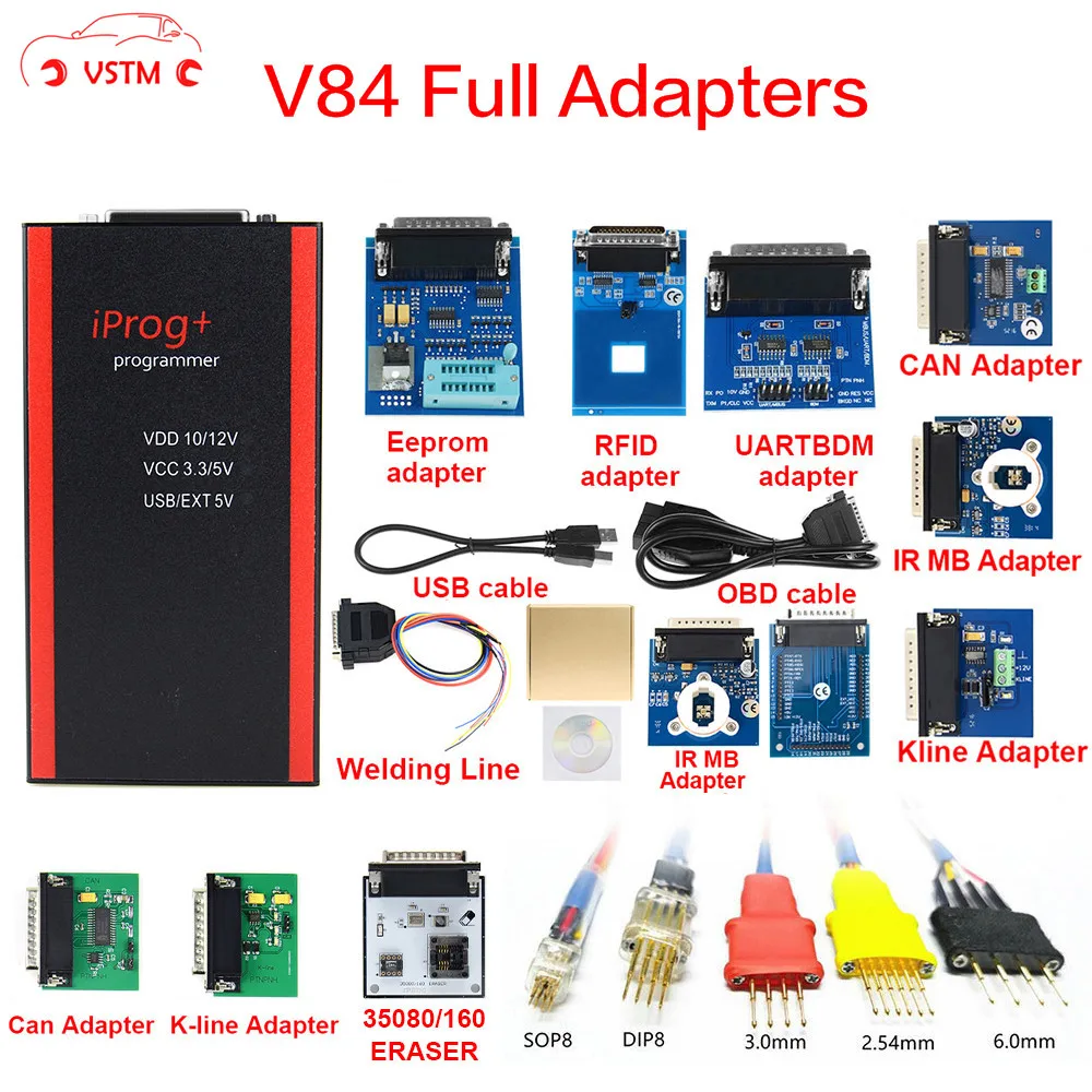 

V84 Iprog+ Key Programmer Support IMMO + Mileage Correction + Airbag Reset Iprog Pro Till 2019 Replace Carprog/Digiprog/Tango