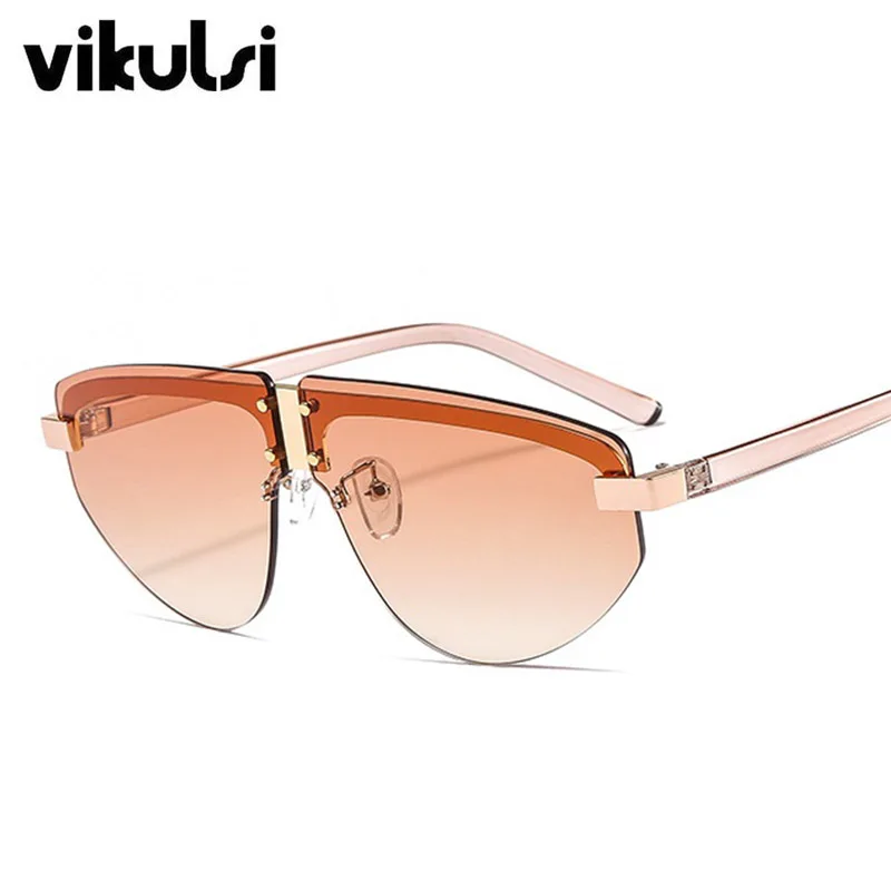 

Очки солнцезащитные унисекс без оправы, модные большие квадратные солнечные очки с градиентом, UV400