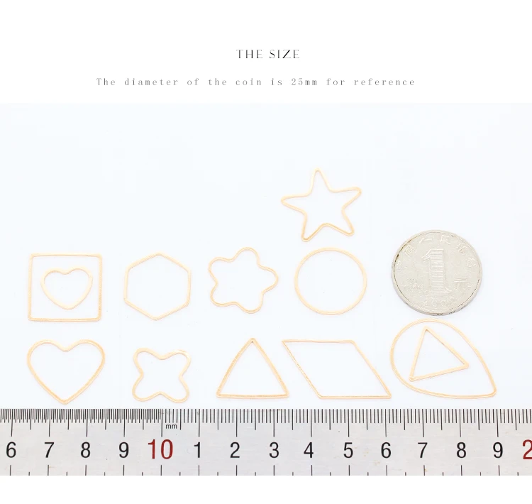 20p многоразмерные золотистые/серебристые металлические оправы геометрической