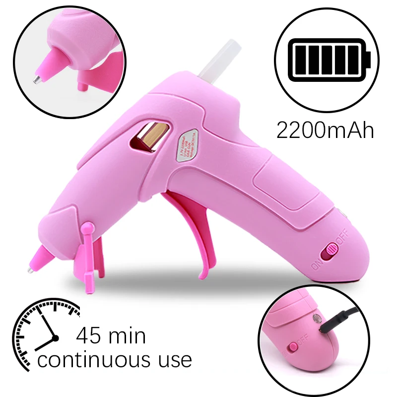 Беспроводной Электрический термоклеевой пистолет набор клеевых стержней