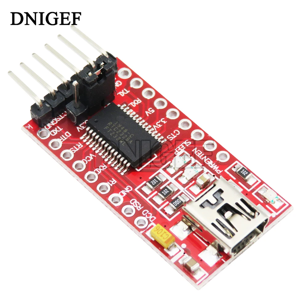 Последовательный преобразователь FTDI FT232RL USB в TTL 10 шт. модуль адаптера 5 В и 3 для