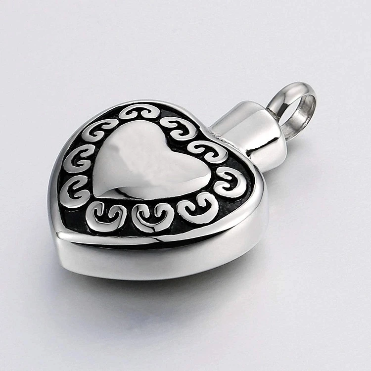 Сердечко кремация ювелирные изделия Бесплатная гравировка из нержавеющий стали