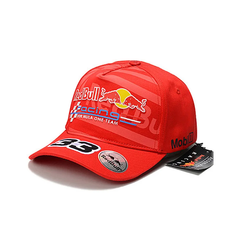 

Design Red Bull Racing Team Unisex Baseball Cap Men Women Hat Black RedBull Hiphop Hats New Arrival