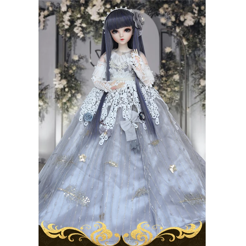 

1/3 BJD Doll 60cm 18 Ball Jointed Dolls With Outfits Palace Maxi Dress Wig Shoes Makeup Toys Gifts For Girls Collection