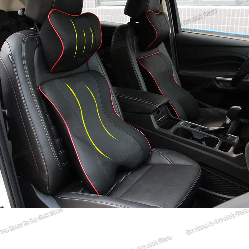 Lsrtw2017 автостайлинг Автомобильный подголовник поясничная Подушка стеганое