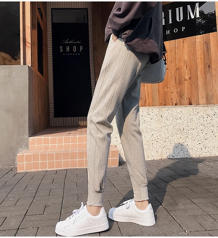 Модные Повседневные спортивные штаны бархатные шаровары женские свободные с эластичной резинкой на талии