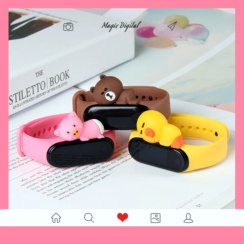

Cartoon Correa Strap For Xiaomi Mi Band 5 6 Smart Watchband Wrist M4 Bracelet For MiBand 3 pulsera Mi band 4 Pasek Replacement