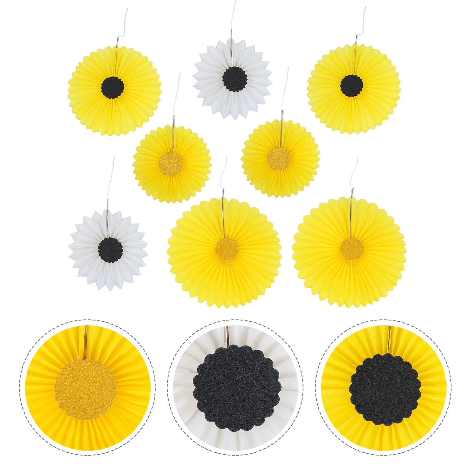 

8pcs Birthday Party Decoration Supplies Paper Honeycomb Fan Flower Decor
