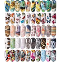 10pcs nail foil manicure laser marble sticker art transfer paper manicuring diy tips decoration nails accessories sky flowers