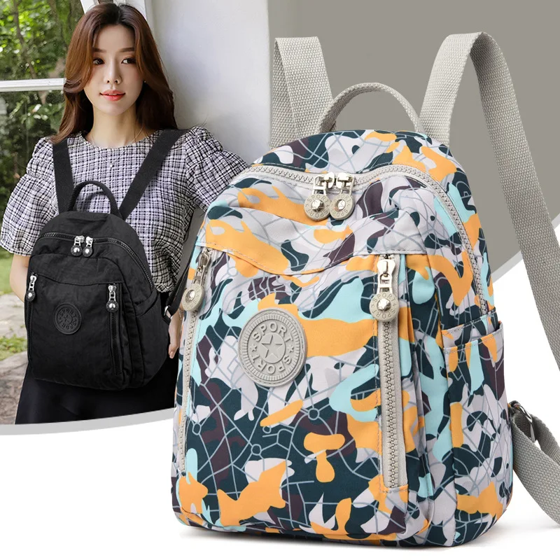 

Emerald Backpack Ladies Backpack Fashion Leisure Wild Tide New Large-Capacity Floral Multi-Layered Women'S Backpack