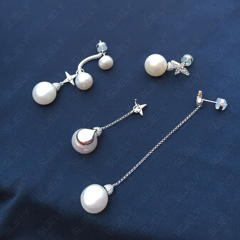 Женские серьги подвески из серебра 925 пробы с фианитом|Серьги-подвески| |