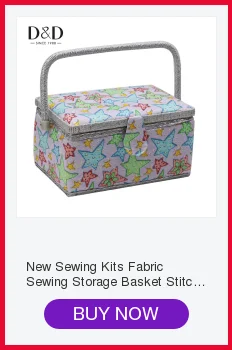 New Handmade Sewing Basket with Sewing Kit Accessories Fabric Crafts Sewing Tools Storage Box Christmas Box gift