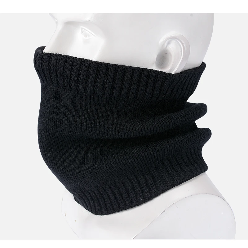 Зимние шапки теплые вязаные шарф набор меховая шерстяная подкладка толстые