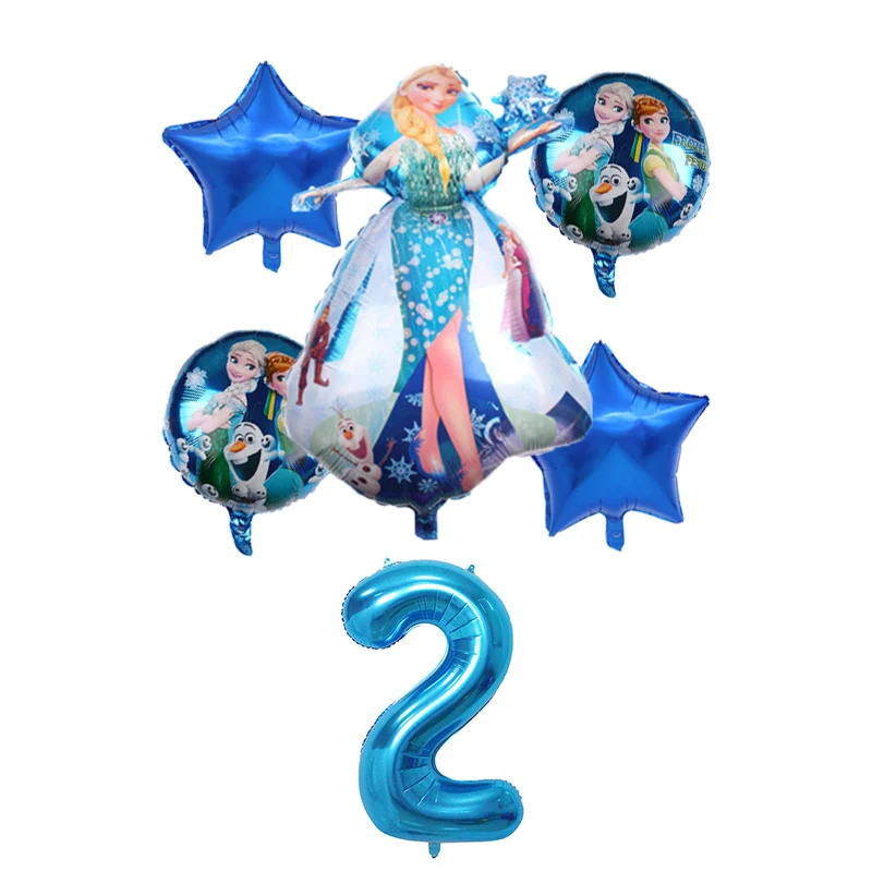 Воздушный шар в виде принцессы Эльзы из фольги украшение для дня рождения