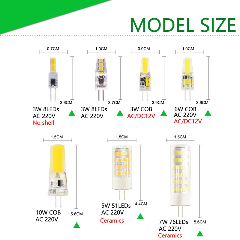 1 шт./5 шт. светодиодный светильник G4 лампы AC/DC 12V G9 220V 240V 3W 6W 10W COB SMD заменить