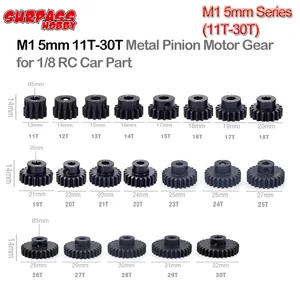 SURPASS HOBBY 1 шт. M1 5 мм 11T 12T 13T 14T-20T 21T-24T 25T-28T 29T 30T Металлическая Шестерня мотора для радиоуправляемого автомобиля 18 двигатель вала 5 мм