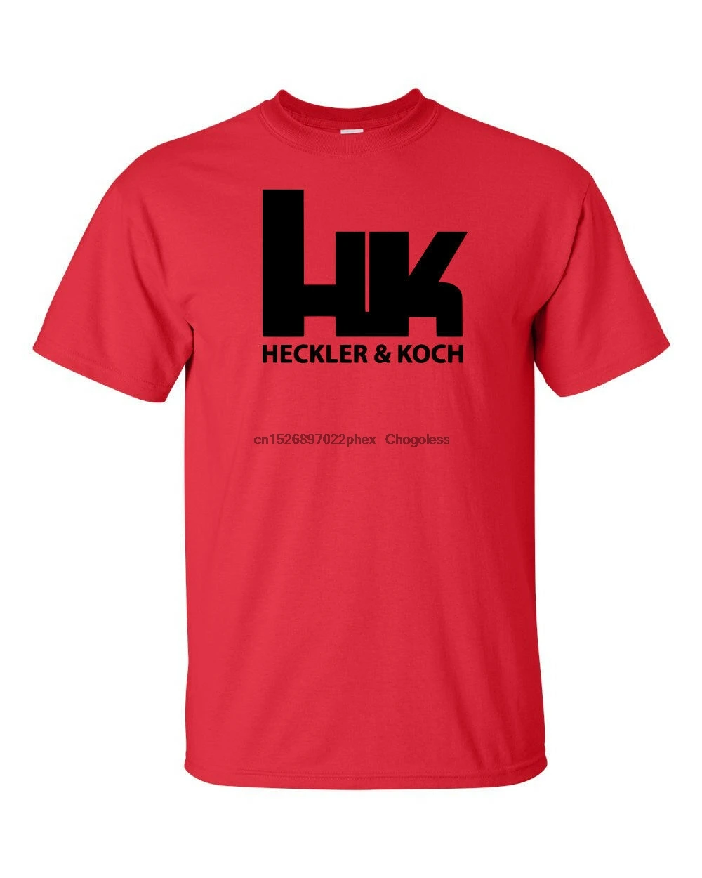 Футболка черного цвета с логотипом Heckler and Koch профессиональный пистолет для ружья