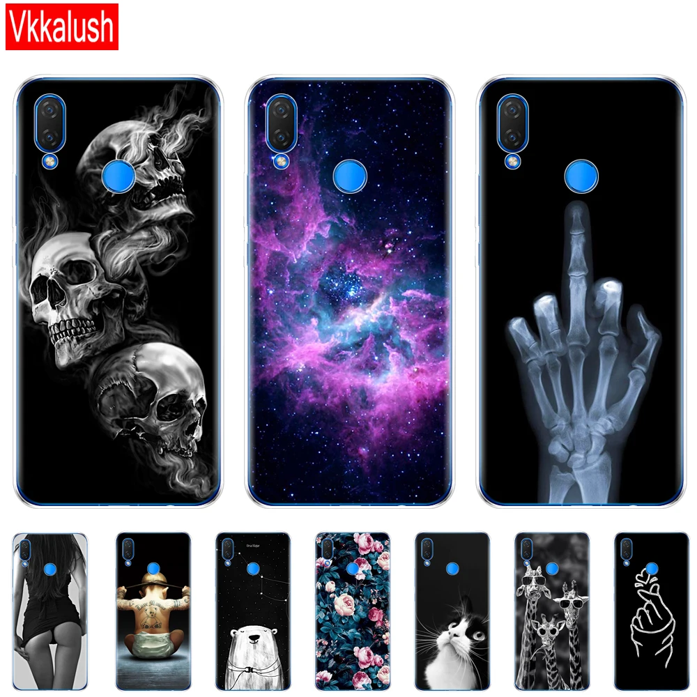 Чехол для телефона Huawei P Smart 2018 Enjoy 7S Мягкая силиконовая задняя крышка из ТПУ
