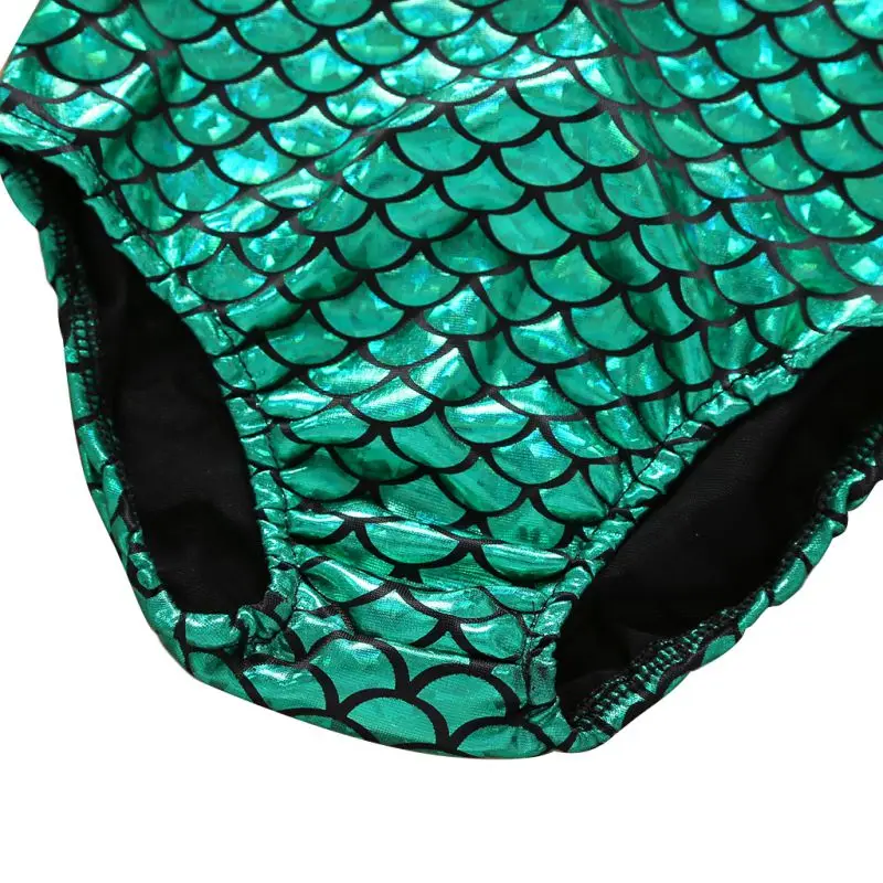 Детский купальный костюм с милым принтом в виде рыбьей чешуи Боди без рукавов