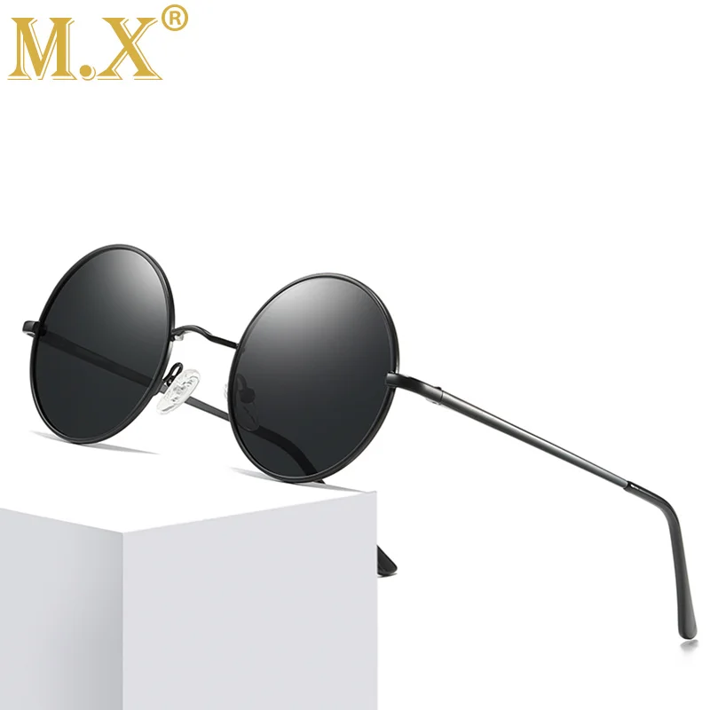

2021 Brand Round Polarized Sunglasses Men Polaroid Mirror Sun Glasses Women Metal Frame Black Lens Eyewear Driving Goggles Uv400