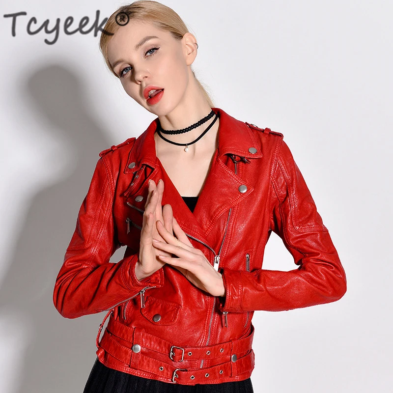 

Куртка Tcyeek женская из 100% натуральной овчины, уличная одежда Montone из натуральной кожи