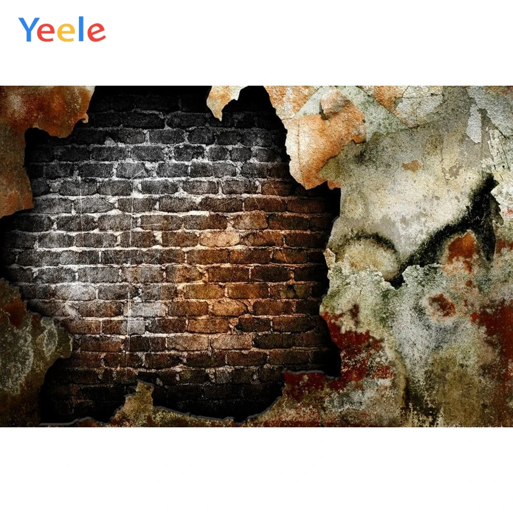 

Yeele Retro Brick Wall Faded Grunge Scenery Portrait Photography Backgrounds Customized Photographic Backdrops For Photo Studio