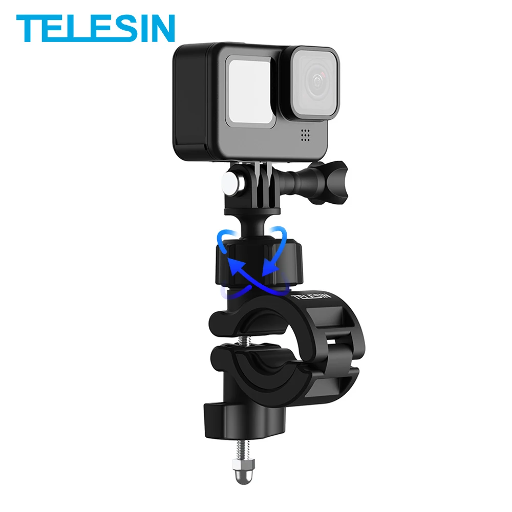 

Крепление для руля TELESIN, поворот на 360 градусов, для велосипеда, мотоцикла, Gopro Hero 10, 9, 8, 7, 6, 5, Insta360, Osmo, Action, IPhone