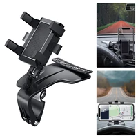 upgraded universal car phone holder dashboard rear view mirror clip mount gps navigation bracket 360 one hand operation control