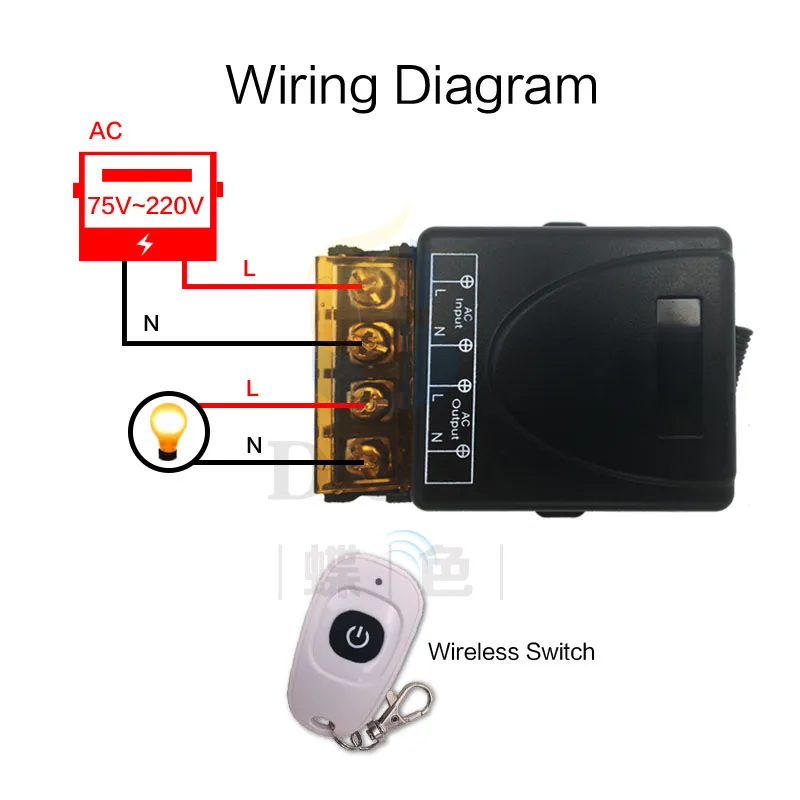 Беспроводной универсальный пульт дистанционного управления AC 220V 30A 1CH релейный