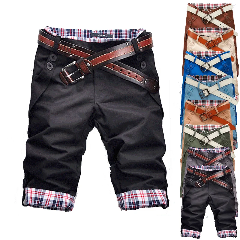 

2020 Men's New Summer Slim Casual Flanged Plaid Trendy Pants