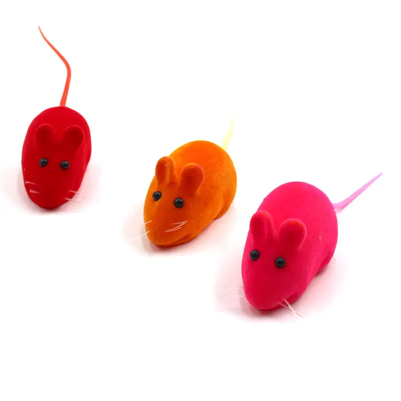 Игрушка для домашних животных кошки накладная мышь красочная мягкая забавная