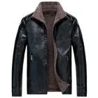Зимняя флисовая кожаная куртка, Мужская теплая байкерская куртка из ПУ, Мужская Меховая одежда, мужские мотоциклетные кожаные куртки размера плюс 6XL 7XL 8XL