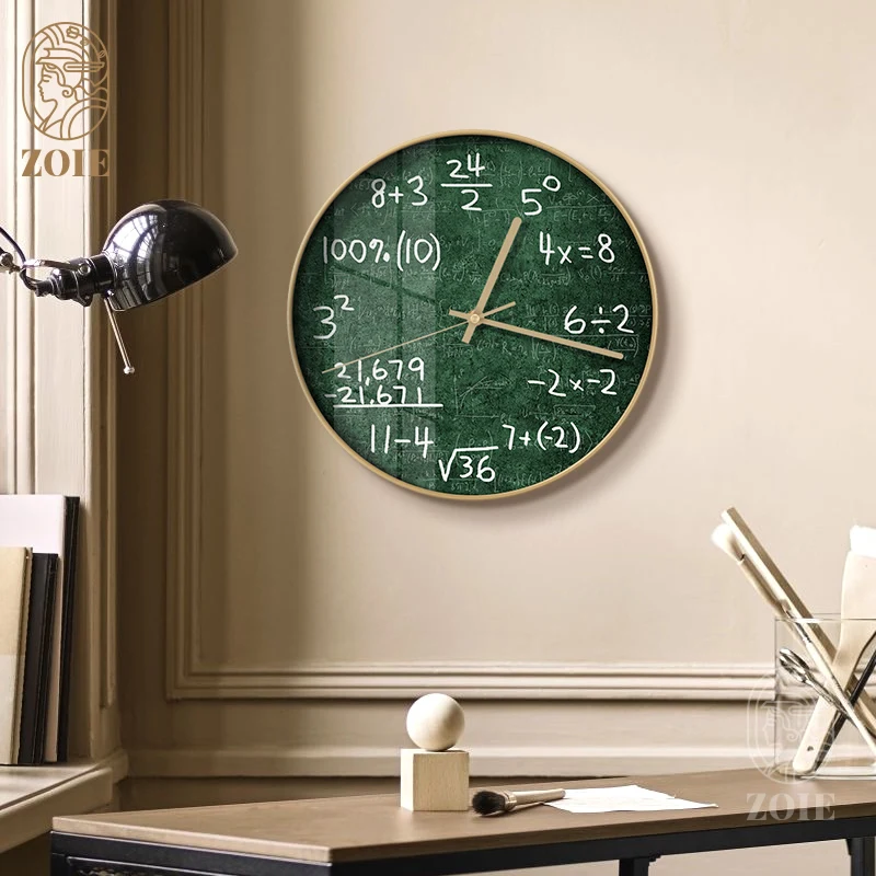

Creative Nordic Wall Clock Silent Unique Novelty Math Equations Wall Clock Quartz Art Relogio De Parede Room Decor DE50ZB