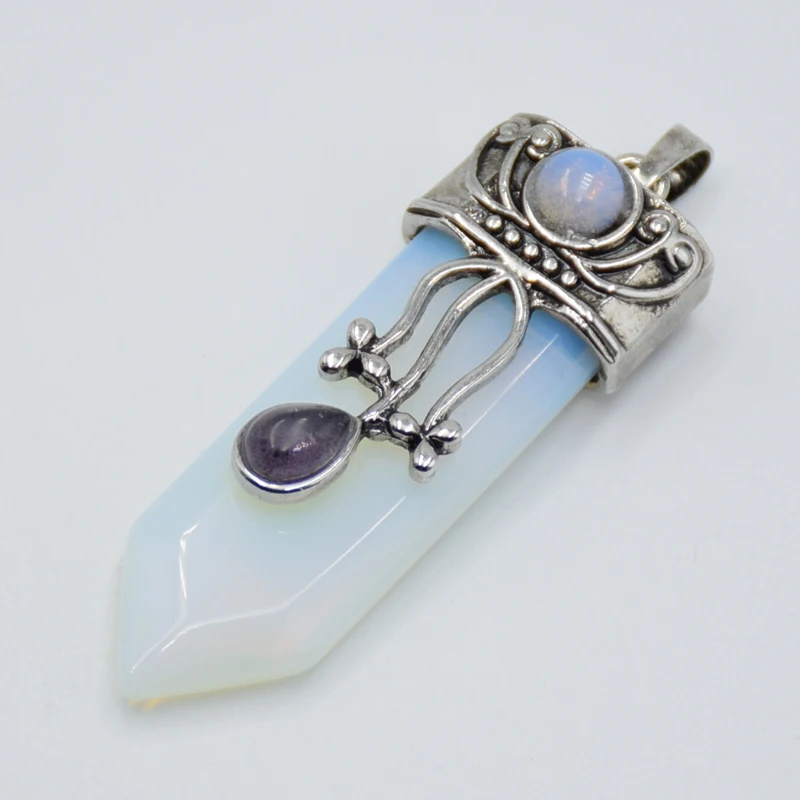 Натуральный драгоценный камень подвески в форме меча для ожерелье маятники