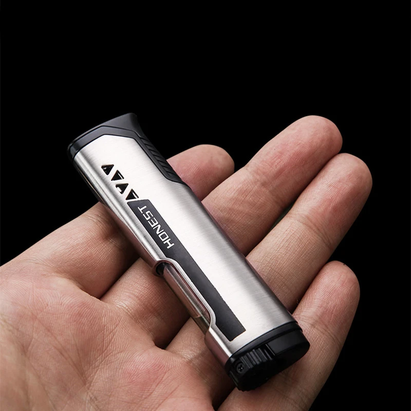 Струйная Зажигалка 2020 ветрозащитная газовая металлическая зажигалка надувная