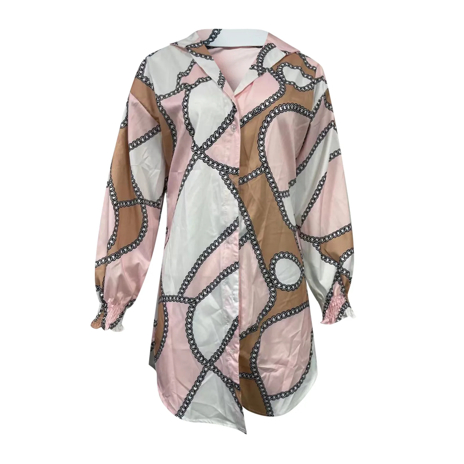 

Tie Dye Shirt Dress Women Long Sleeve Turn Down Collar Button Up Spring Shirt Dress 2021 Korean Streetwear Casual Shirt Dress