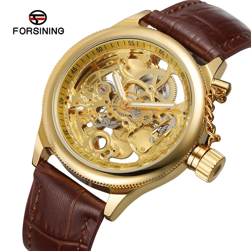 FORSINING автоматические механические мужские наручные часы военные спортивные