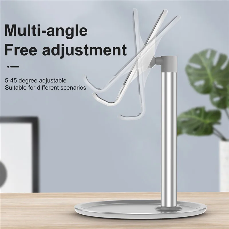 USLION Universal Adjustable Desktop Phone Holder For iPhone Samsung Xiaomi Mobile Phone Holder Stand For iPad Tablet Desk Holder