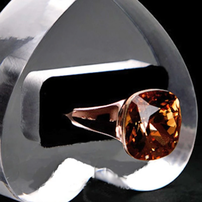 

JAVRICK Heart/S Shape Clear Acrylic Jewelry Holder Photography Props Rings Display Stand Ornaments Show Rack