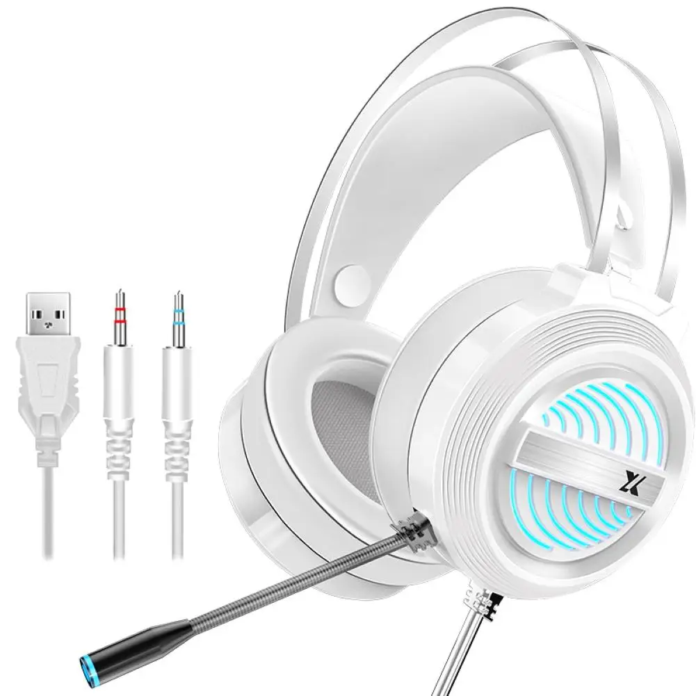 X9 Wired Headset Headphone Deep Bass Stereo Gaming Heasdset Headphones with Mic LED Light for PS4 | Электроника